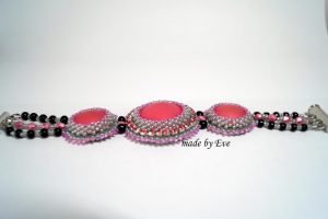 Bead embroidery bracelet
