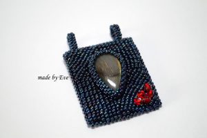 Bead embroidery pendant