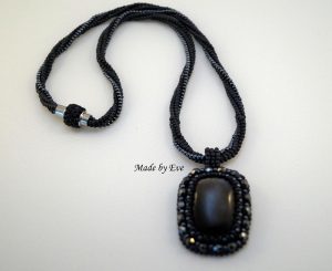 silver obsidian in the frame