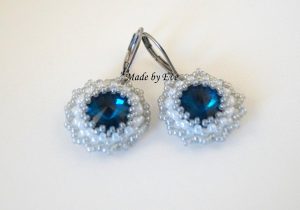 earrings with rivoli crystals
