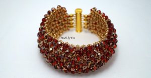red and gold caprice bracelet