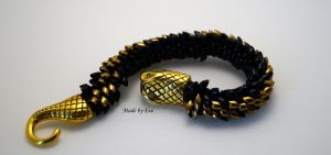 komplet czarno-złoty wąż