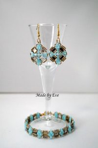 Gold-turquoise set of jewelry